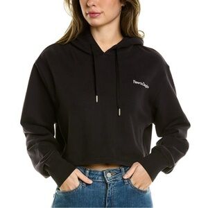 Favorite Daughter The Cropped Hoodie in Black